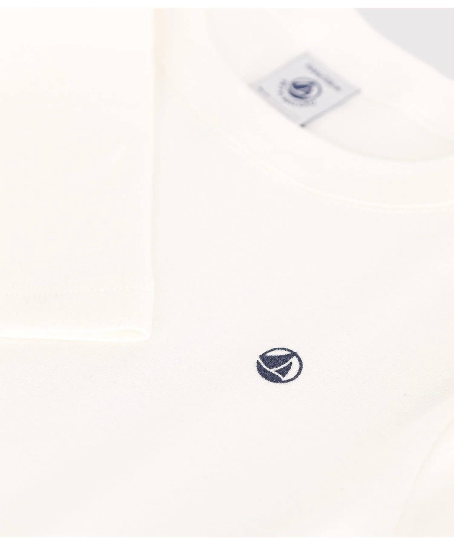 Детская футболка с длинным рукавом Petit Bateau из хлопка белого цвета — фото 3
