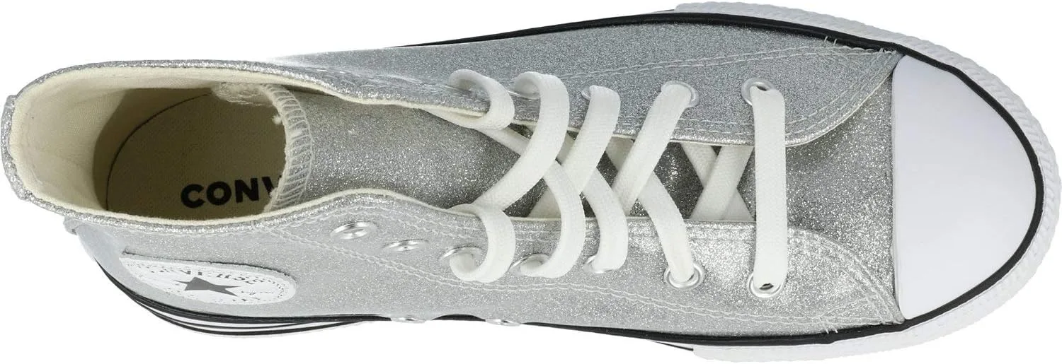 Детские кроссовки Converse на платформе из материала EVA, модель HI 666400C, серебристые — фото 4