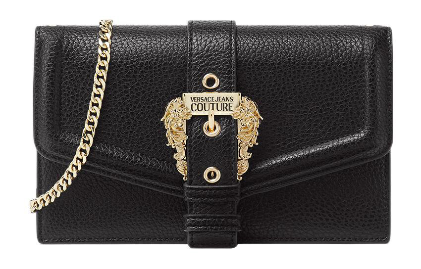 

VERSACE JEANS COUTURE Полиэстеровая сумка через плечо женская черная