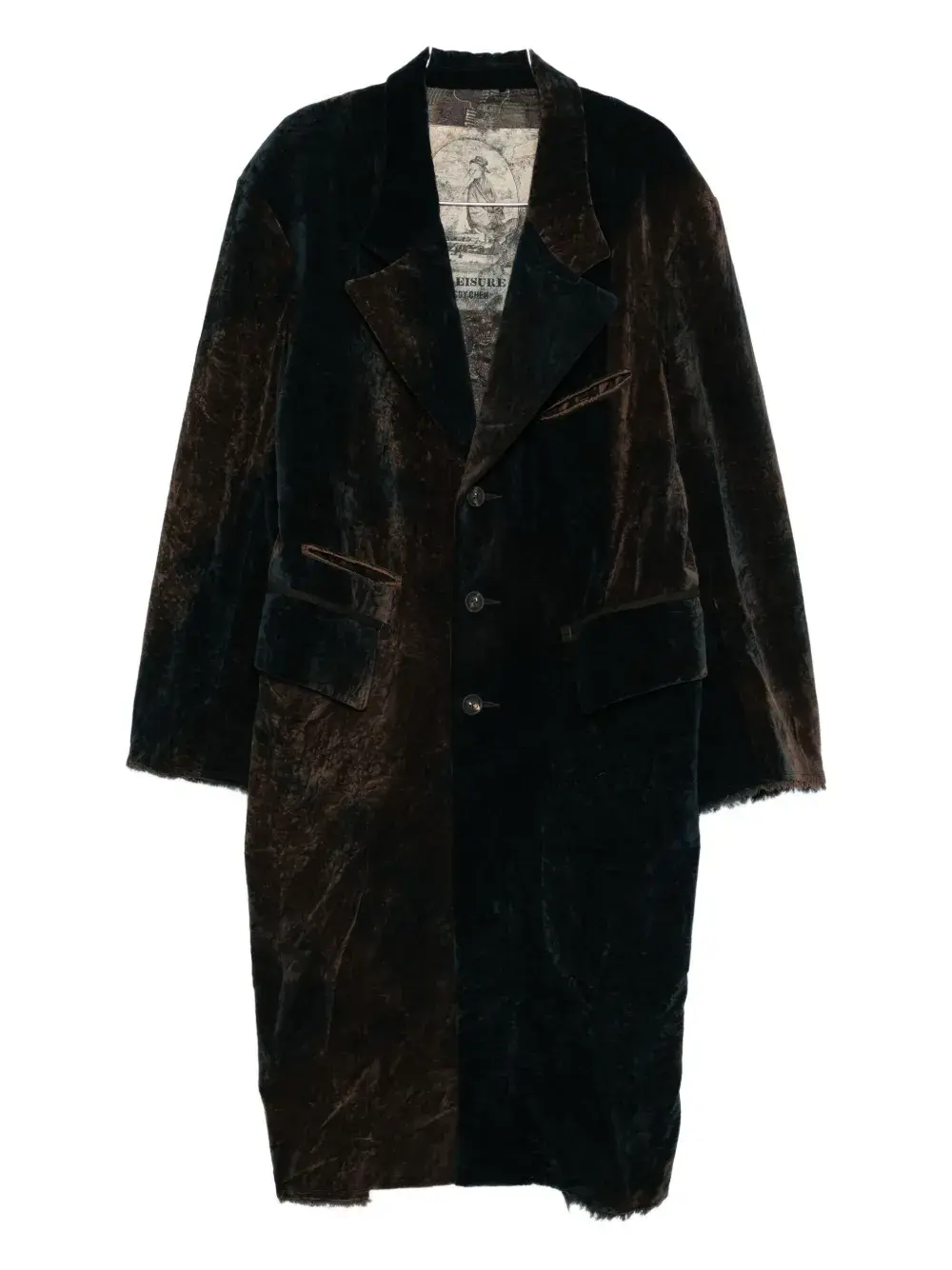 

Пальто с панелями и лацканами-нотк Ziggy Chen, коричневый