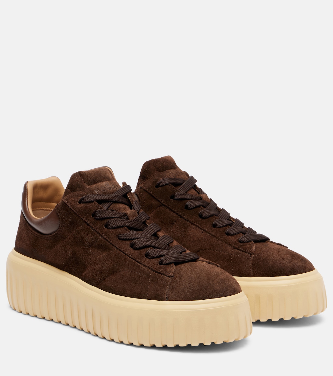 H-Stripes замшевые платформенные кроссовки Hogan, Coconut