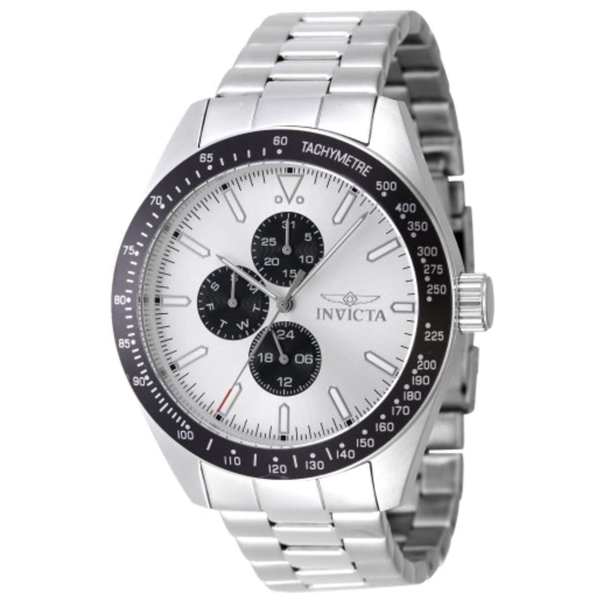 

Invicta Мужские кварцевые часы Aviator 45 мм, серебряный