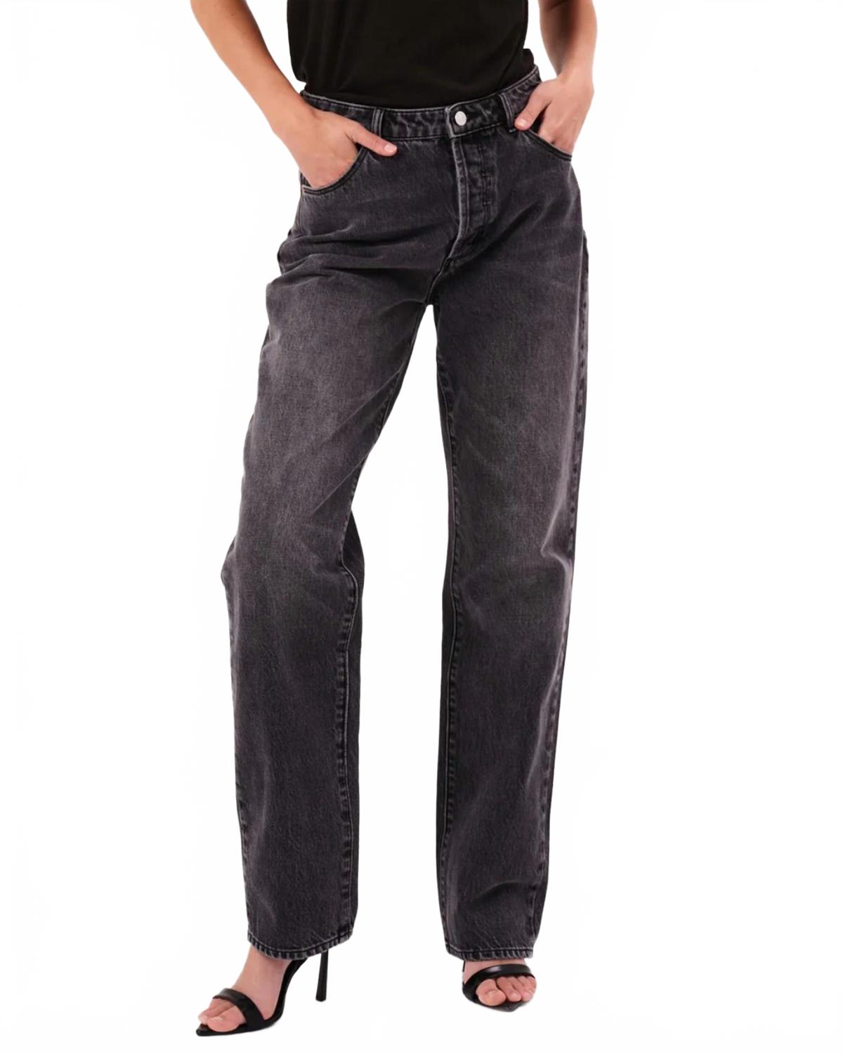 

Расслабленные потертые джинсы в винтажном черном цвете ROLLA'S