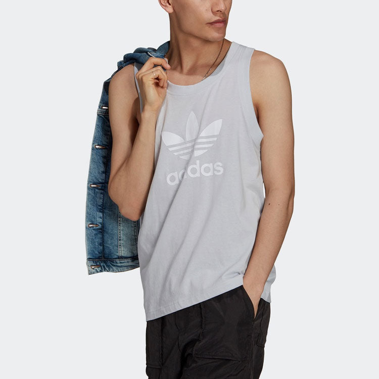 Жилет adidas originals Men's Trefoil Tank ports Vest Gray — фото 3