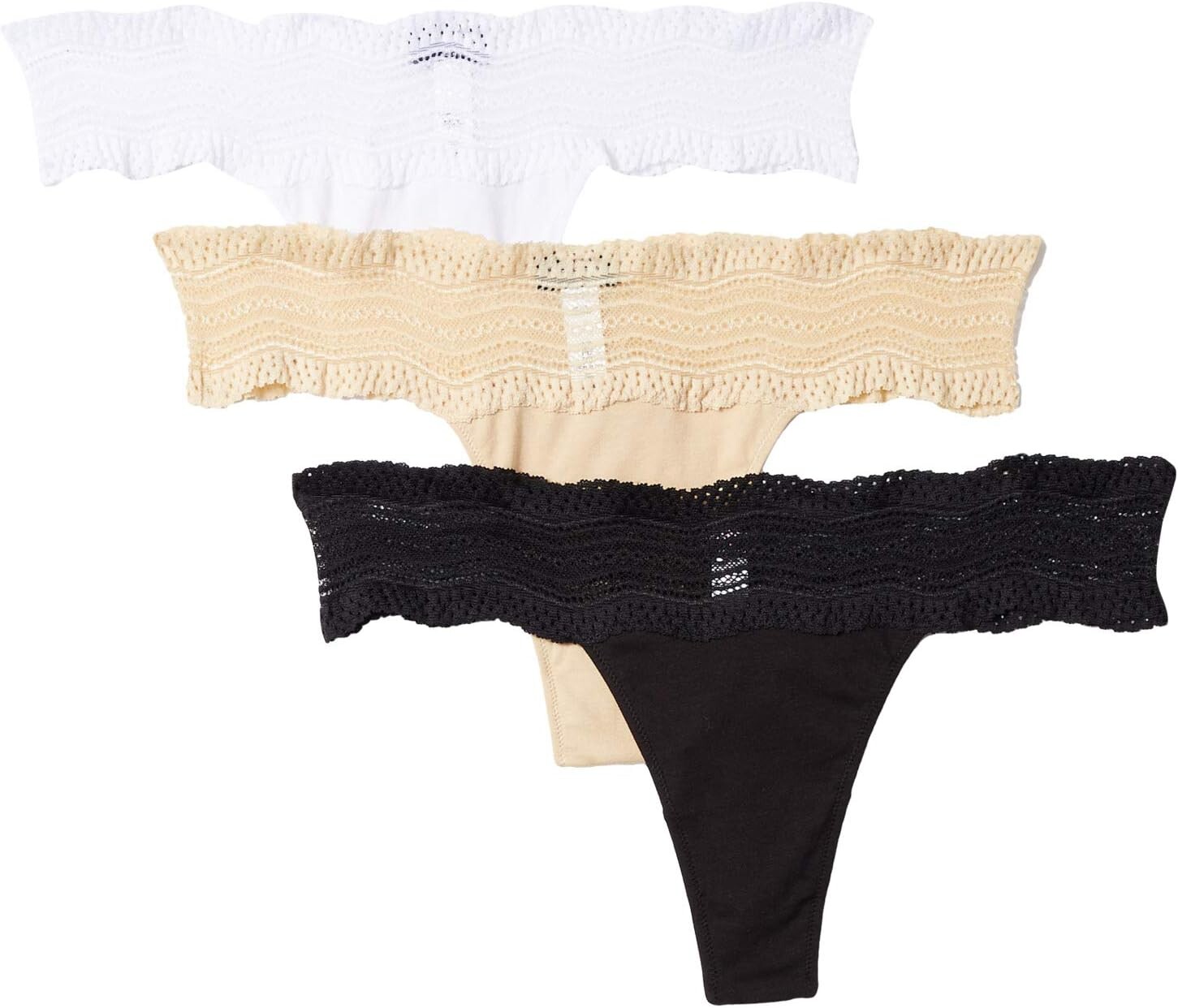 

Комплект хлопковых стрингов Dolce (3 шт.) Cosabella, цвет Black/Blush/White