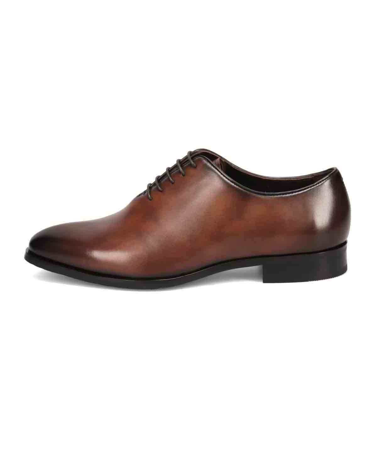 Туфли из ткани мадрас или деловые туфли цельного кроя. Madras, brown — фото 4