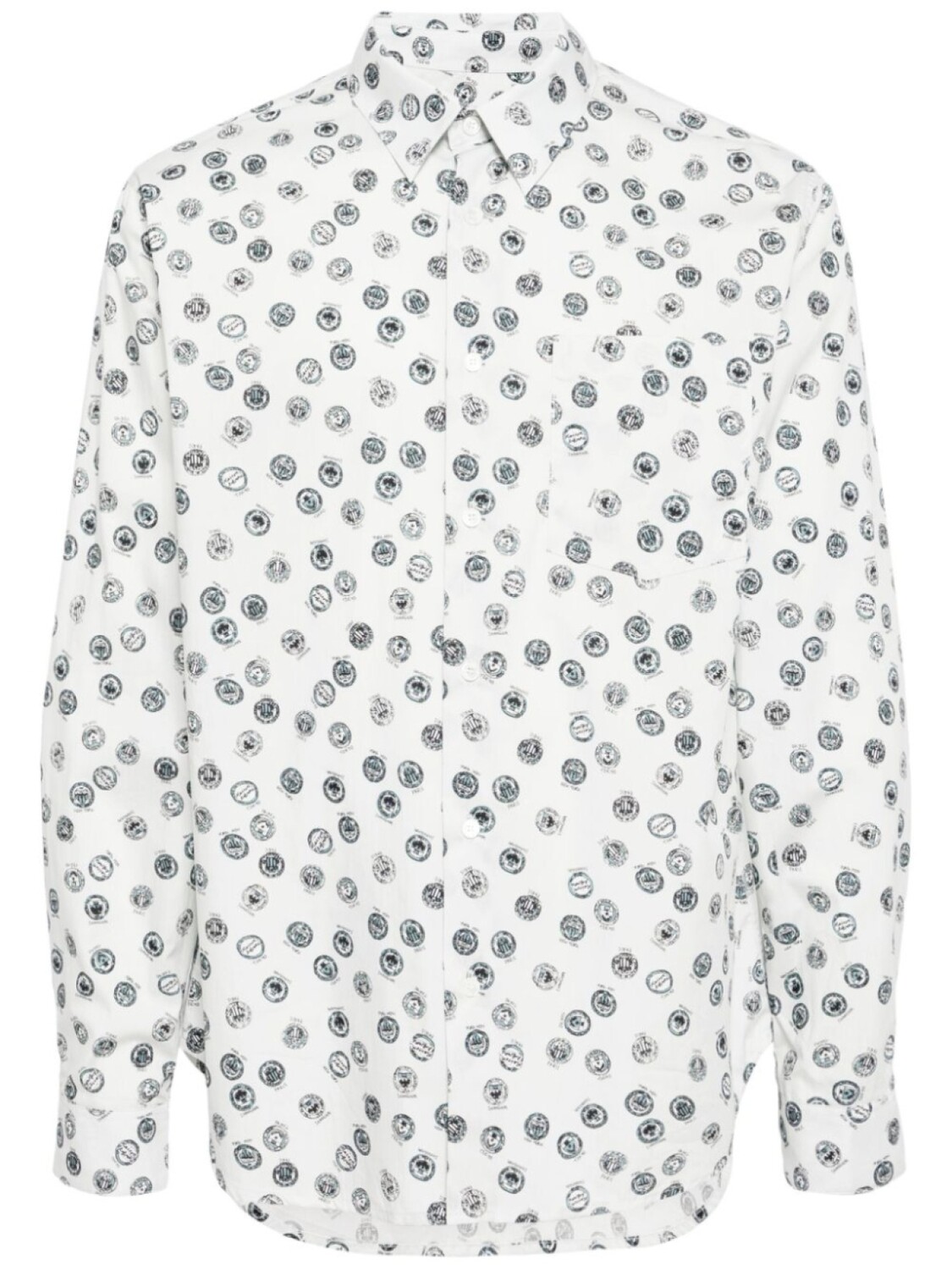 

Maison Kitsuné рубашка с графичным принтом, синий