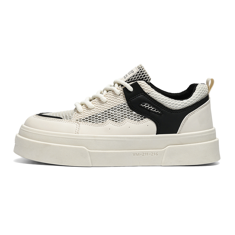 

TELENT Износостойкие дышащие амортизирующие низкие скейтбордские кроссовки мужские - белый черный, цвет White Black