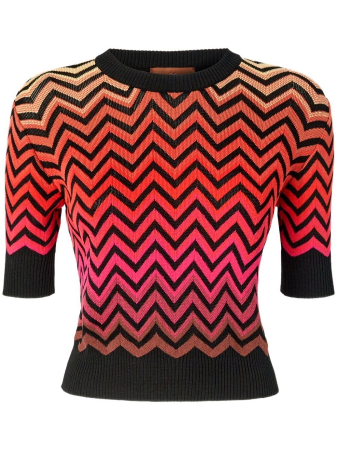 

Missoni футболка с узором шеврон, черный