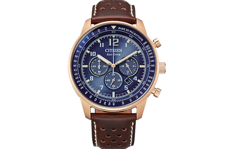 

CITIZEN Часы FUTURE FORCE Series Light Powered Quartz Movement Genuine Leather Strap Watch Men's Watch Blue Dial, Blue
