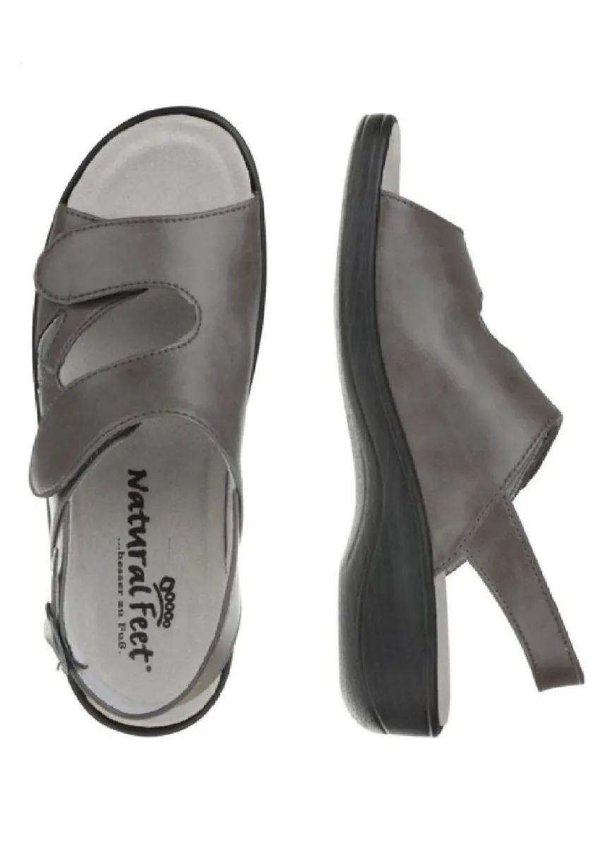 Сандалии Natural Feet "Cornelia" с удобной эластичной резинкой Sola, серый — фото 4