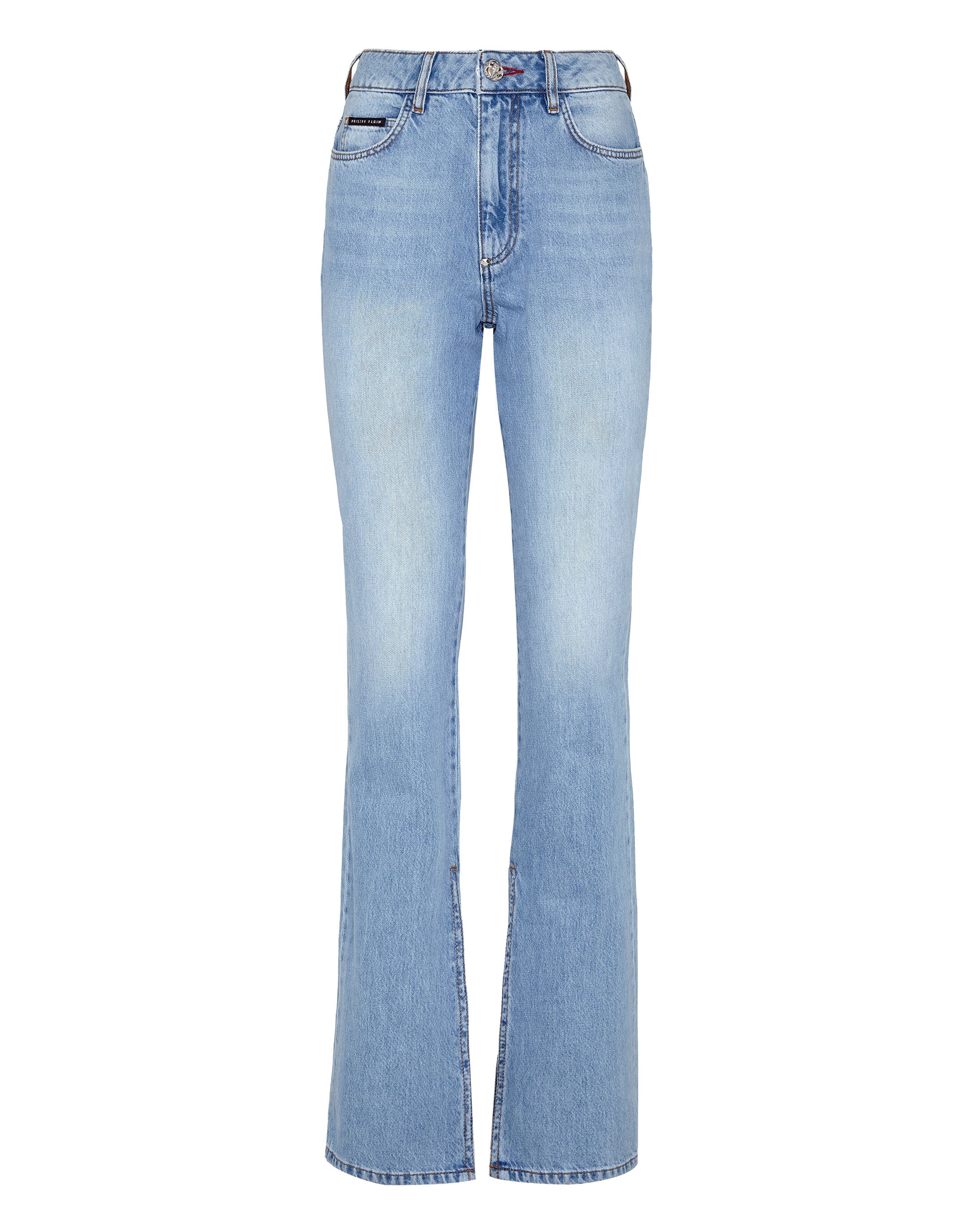 

Джинсовые брюки Flare Fit Iconic Plein PHILIPP PLEIN, цвет grisaille turquoise