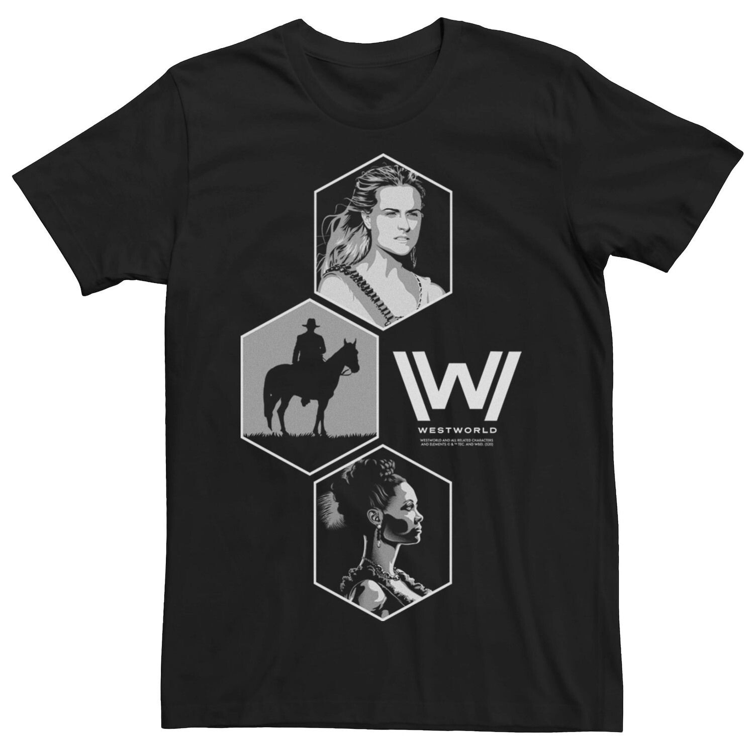 

Мужская футболка с логотипом Westworld Character Box Up Licensed Character