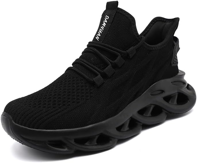 

Мужские кроссовки для бега, тенниса и повседневной ходьбы, модные спортивные кроссовки для тренажерного зала, дышащие, легкие и удобные Wohhhw, черный