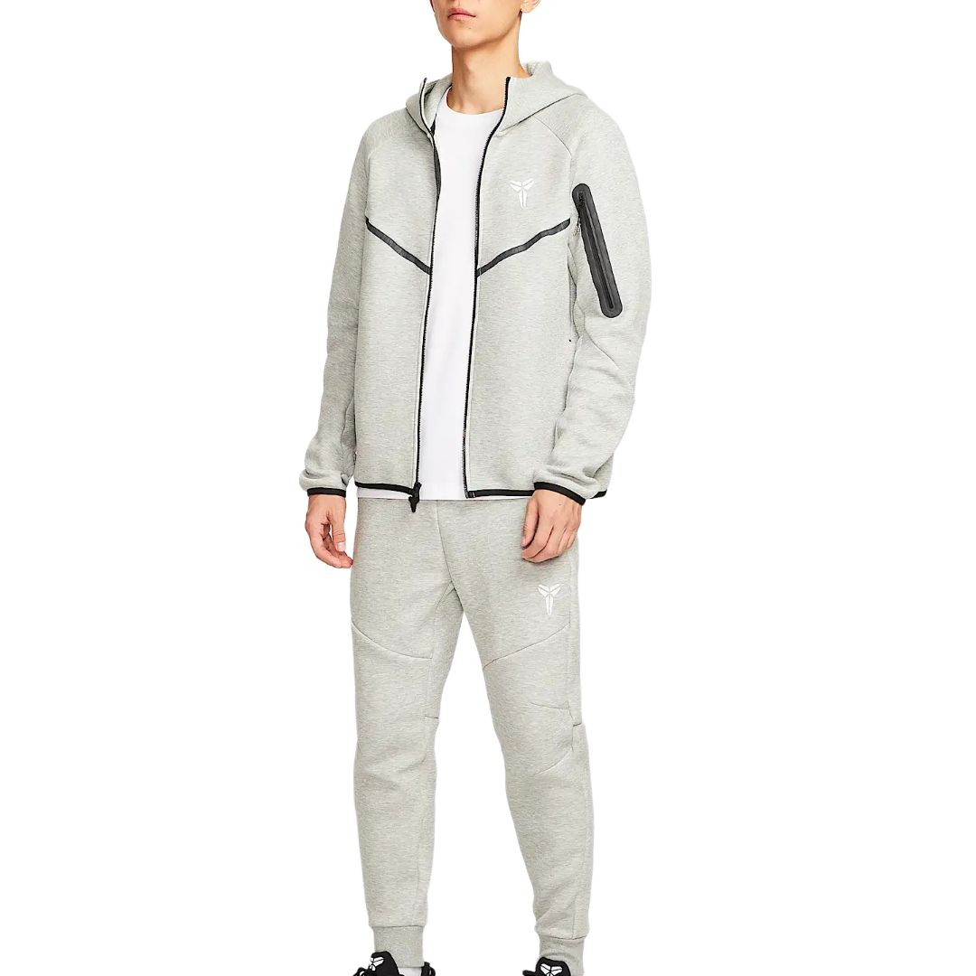 Nike Ветрозащитная флисовая куртка, Toned Dark Gray/White — фото 4