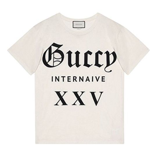 

Футболка Gucci Guccy Series Cotton Short Sleeves Unisex White, кремовый