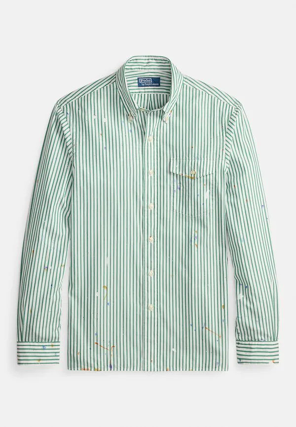 Классическая рубашка в полоску с эффектом брызг краски. Polo Ralph Lauren, Valley Paint Splatter — фото 4
