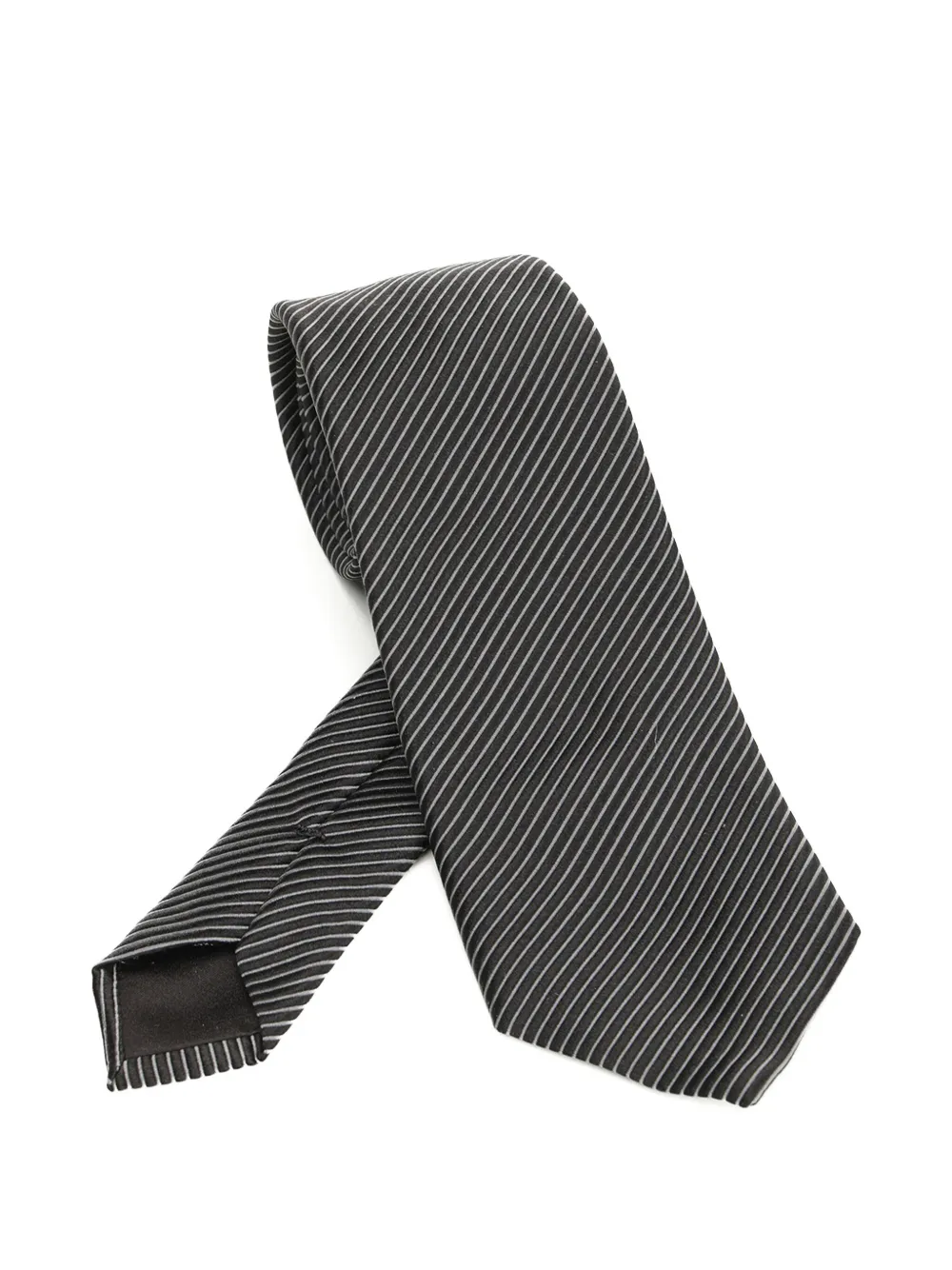 

Полосатый галстук GIORGIO ARMANI, черный