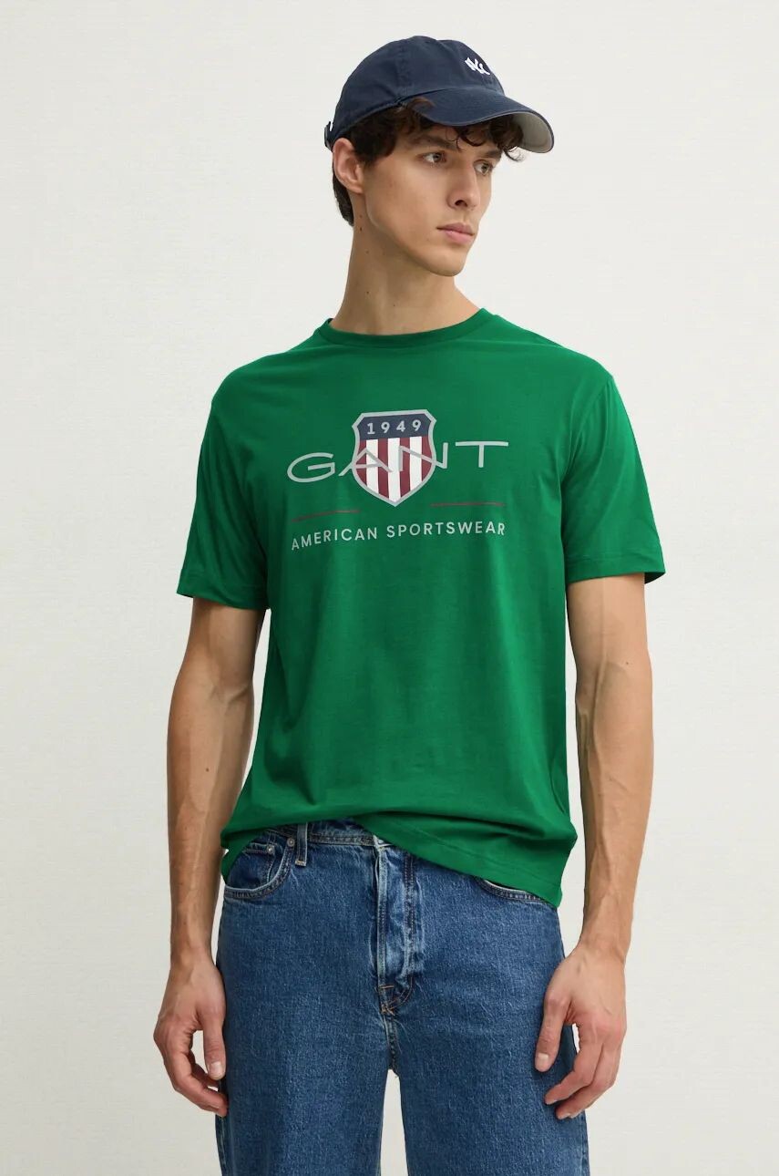 

Футболка Gant из хлопка, зеленый