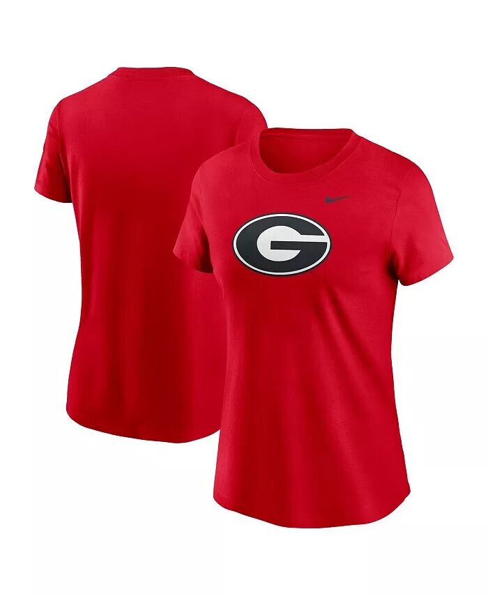 

Женская красная футболка с логотипом Georgia Bulldogs Primetime Evergreen Nike, красный