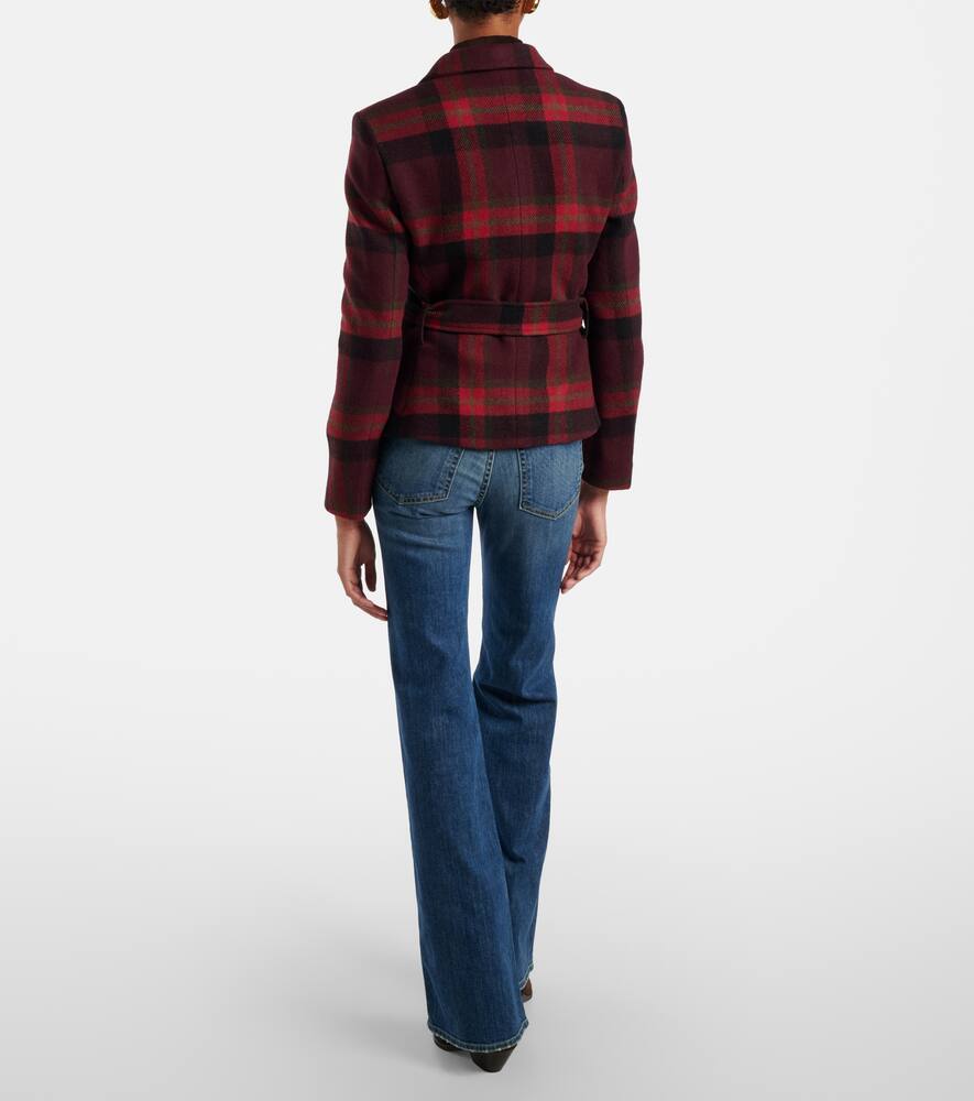 Пиджак из шерстяного твида в клетку Polo Ralph Lauren, Red Multi Plaid — фото 3