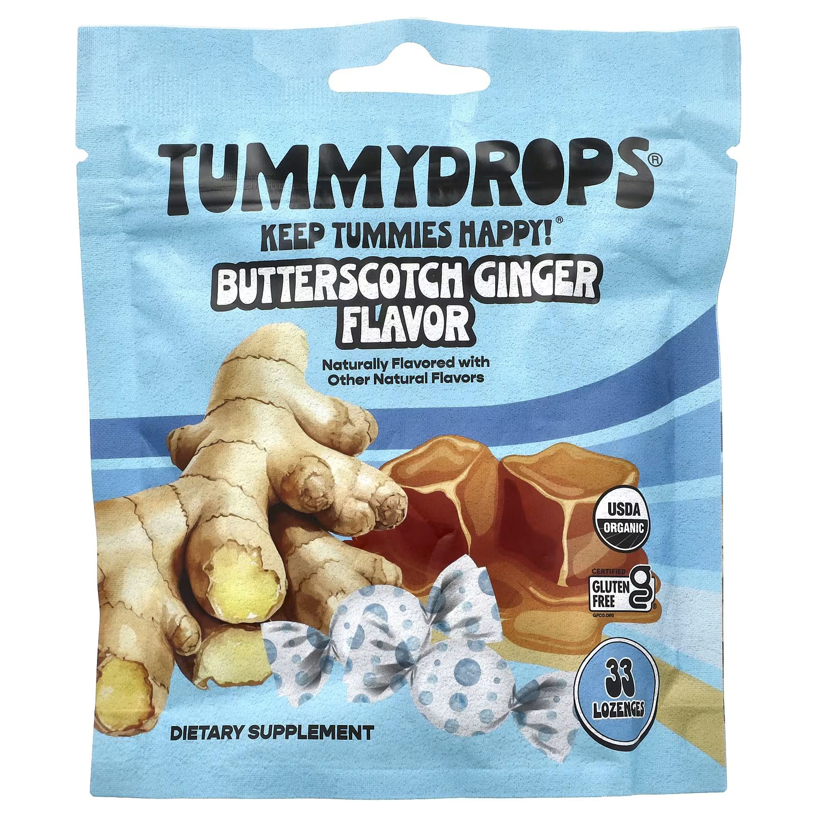 

Ириска с имбирем, 33 пастилки Tummydrops