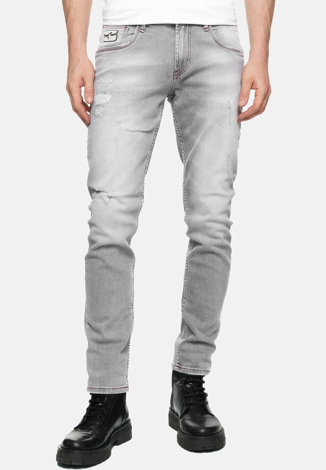 

Джинсы TORI с нежной потертостью RUSTY NEAL, цвет Light Grey Used