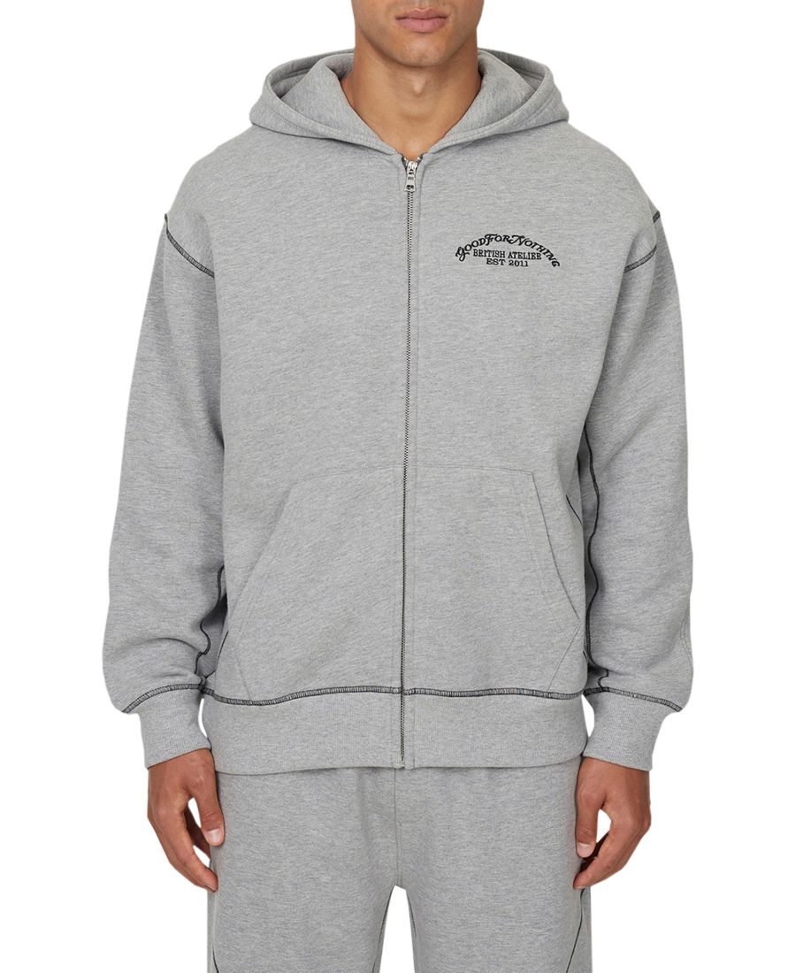 

Женская винтажная толстовка на молнии Coverlock Good For Nothing, Medium grey, Серый, Женская винтажная толстовка на молнии Coverlock Good For Nothing, Medium grey