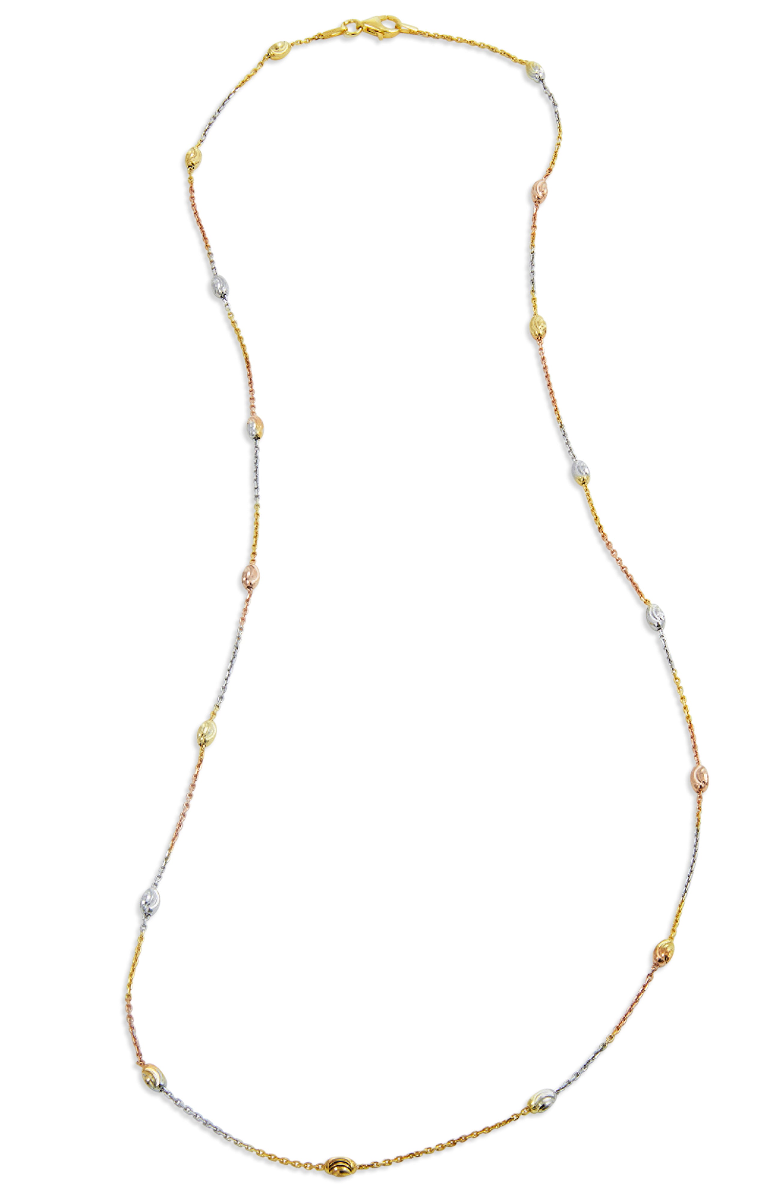 

18-каратный трехцветный итальянский 20 дюймов Savvy Cie Jewels, Yellow 24 Inch
