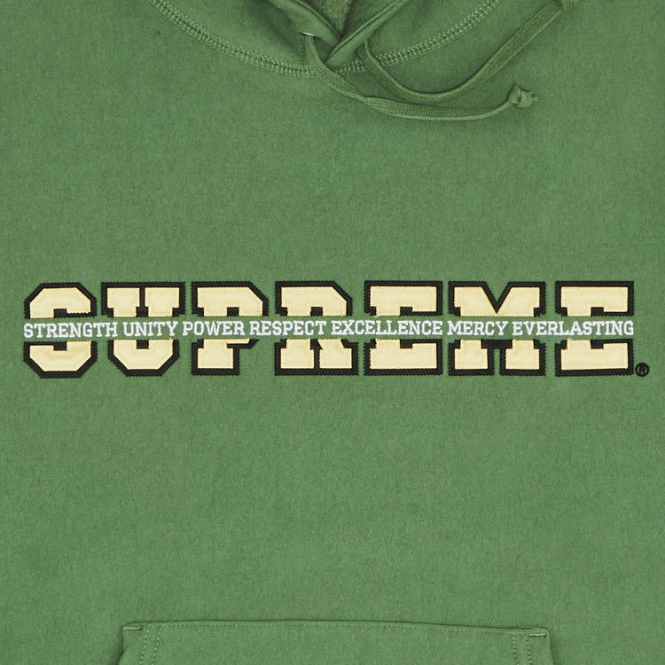 Толстовка Supreme Collegiate Acronym Hooded Sweatshirt 'Dusty Green', зеленый — фото 2