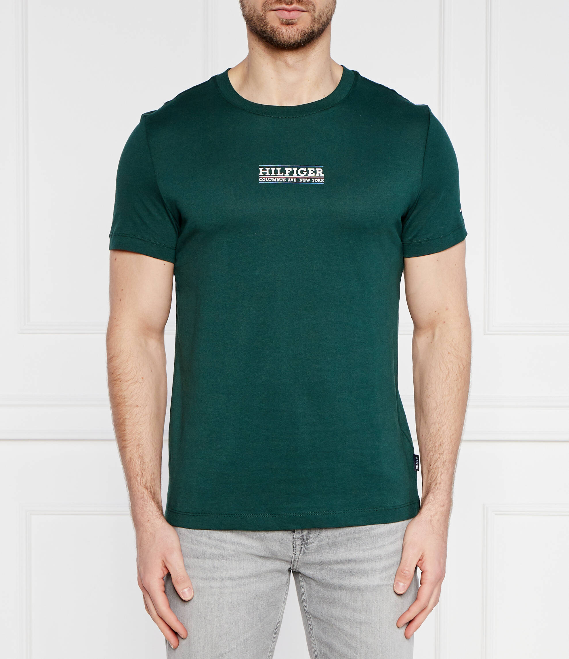 

Футболка Tommy Hilfiger Slim Fit, цвет verde bottiglia