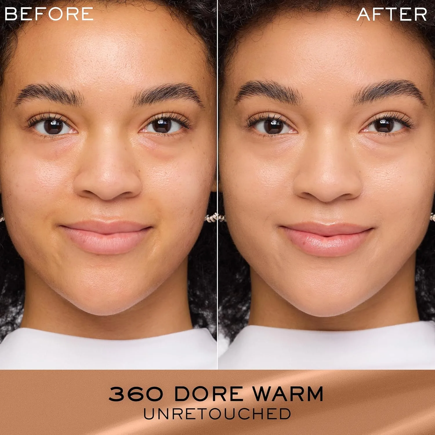Тональный крем Lancôme Renergie Lift Makeup Foundation - легкая и увлажняющая формула, среднее-плотное покрытие, SPF 27, антивозрастной, лифтинг- и укрепляющий эффект, стойкость до 12 часов., 360 Dore 20 W: dark tan skin tones with warm yellow u... — фото 3