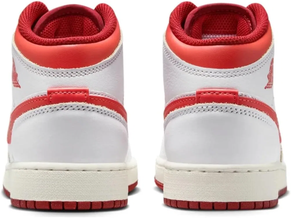 Кроссовки Air Jordan 1 Mid Se Nike, цвет White/Lobster/Dune Red/Sail-white — фото 3