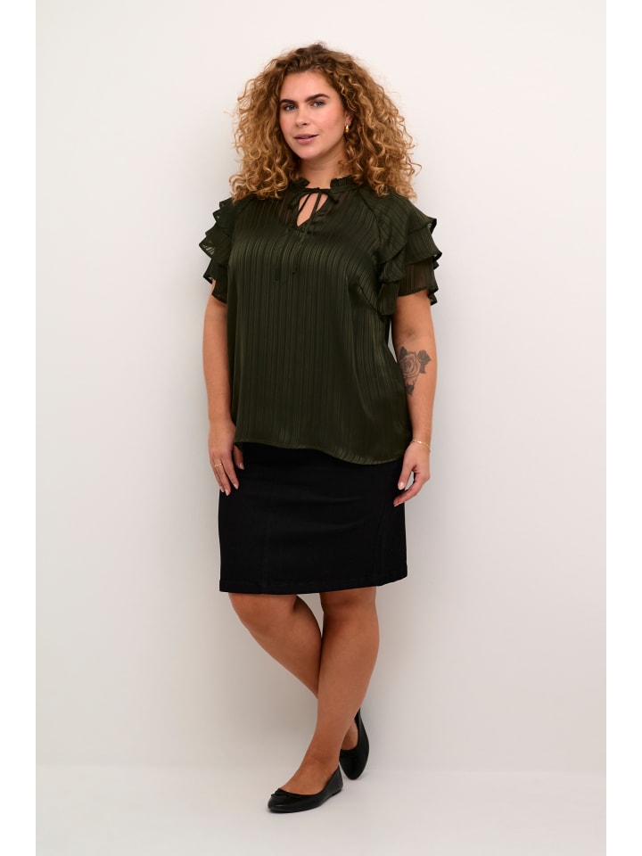 

Блузка с короткими рукавами KCjola, стандартный крой, цвет Forest Night KAFFE curve