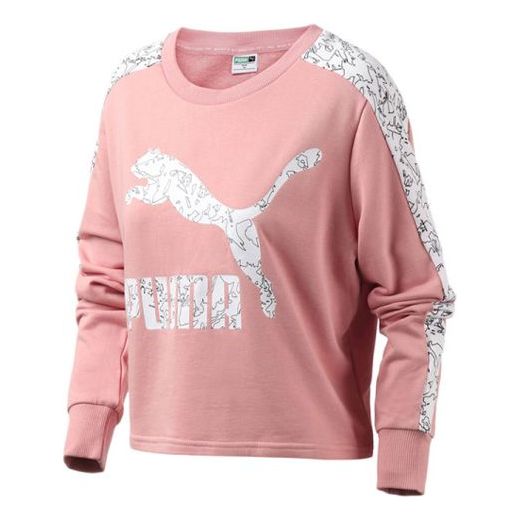 

Худи (WMNS) PUMA Classics Logo Crew AOP, розовый