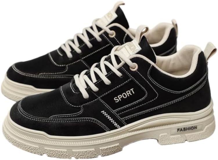 

Мужские модные спортивные туфли - шнурованные повседневные кроссовки на плоской подошве из резины. Удобные и легкие. Подходят для всех сезонов или для работы Spkfhd, черный