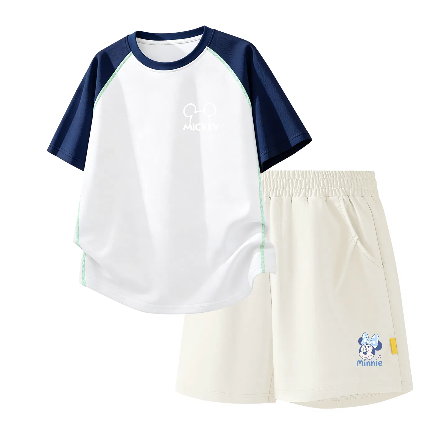 Детский спортивный костюм Casual Sportswear 2 Piece Set Disney, Thick Board Di Line K Hidden White+Di L Charming Nini K_Bottom Right Mist White