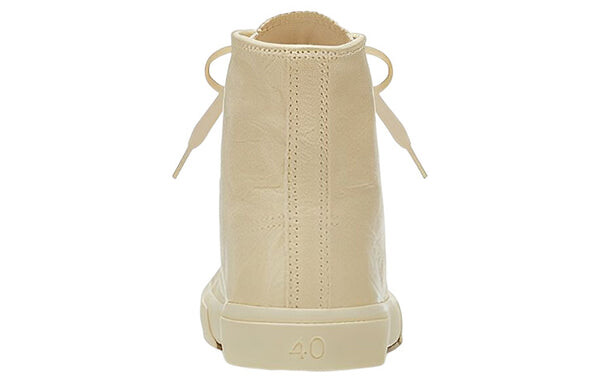 Кроссовки paris high top sneakers 'beige leather and beige rubber' Balenciaga, бежевый — фото 4