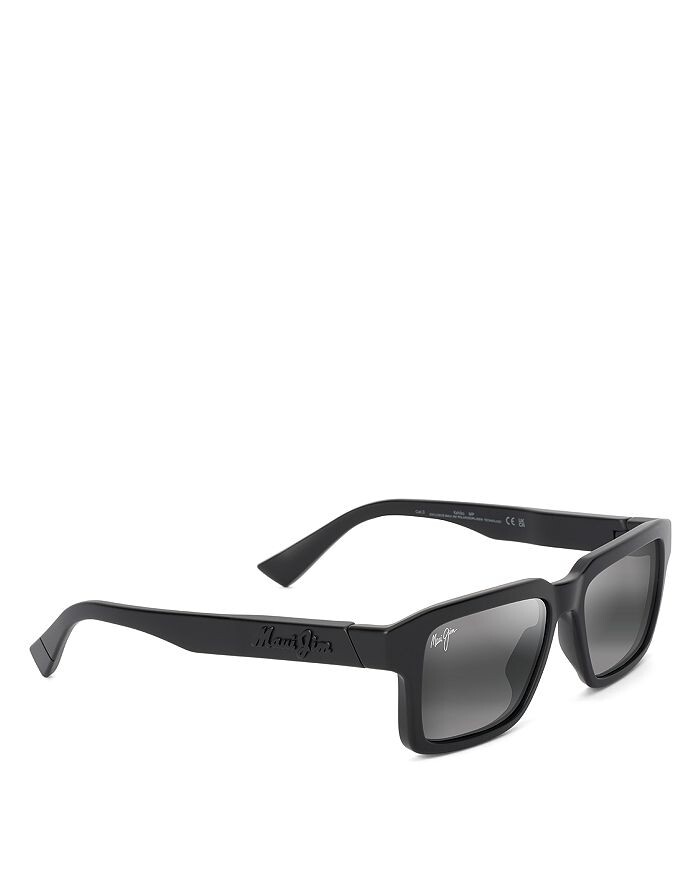 

Классические прямоугольные солнцезащитные очки Maui Jim Kahiko, 53 мм, черный