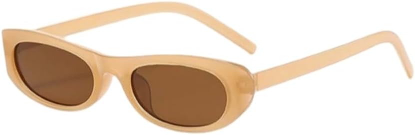 

Женские солнцезащитные очки в маленькой овальной оправе, винтажные зеркальные солнцезащитные очки, модные очки для женщин, подчеркивающие индивидуальность UJNHGQ, Brown