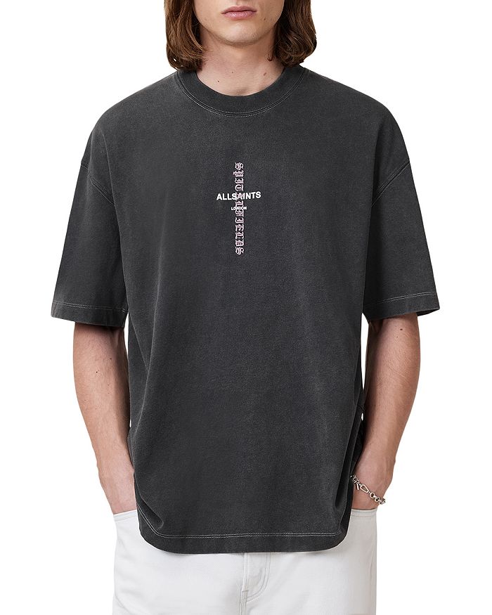 

Футболка с принтом Knox ALLSAINTS, черный