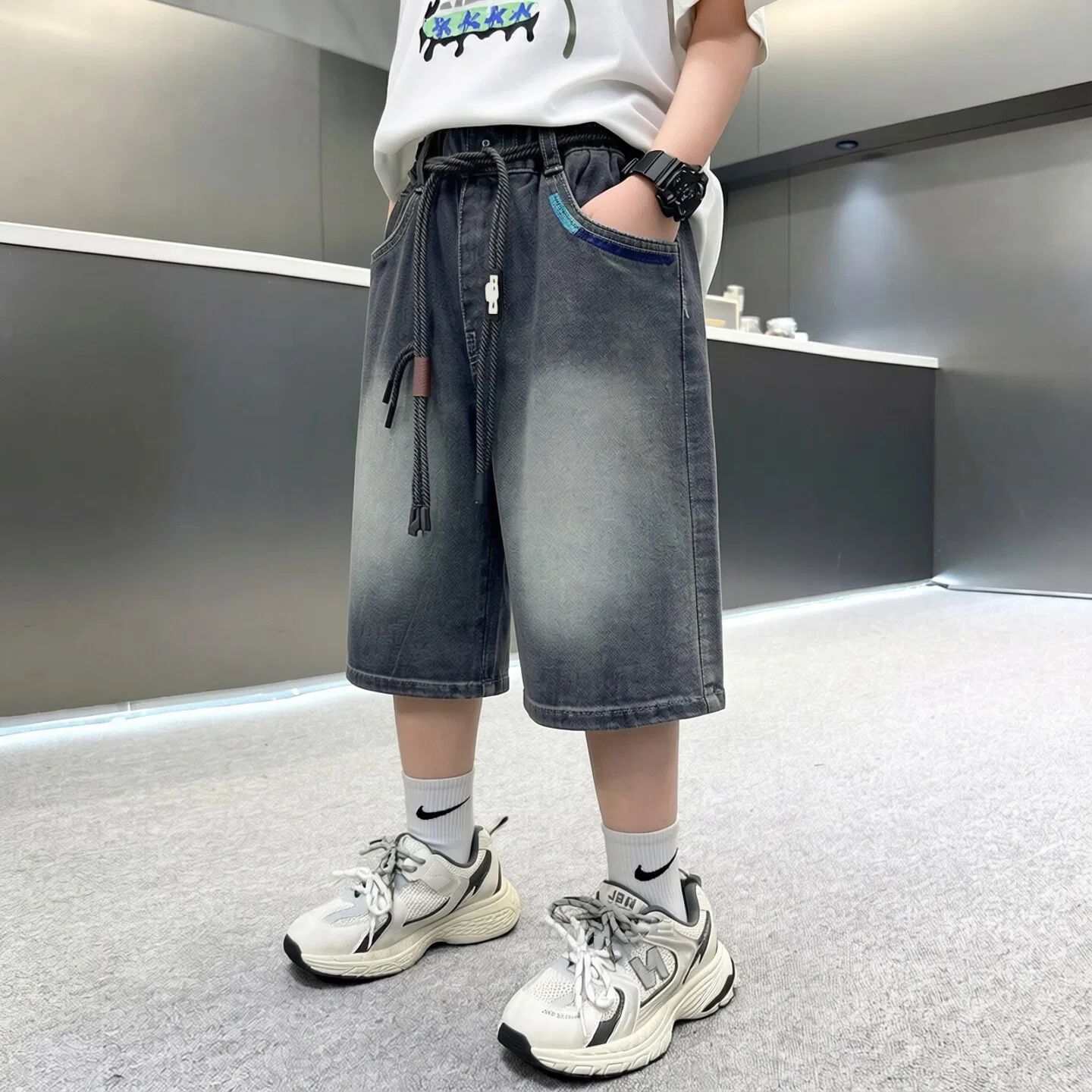 Шорты детские джинсовые Disney Kids Shorts серые — фото 4