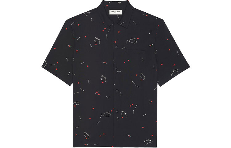 

Рубашка мужская черная Saint Laurent, черный