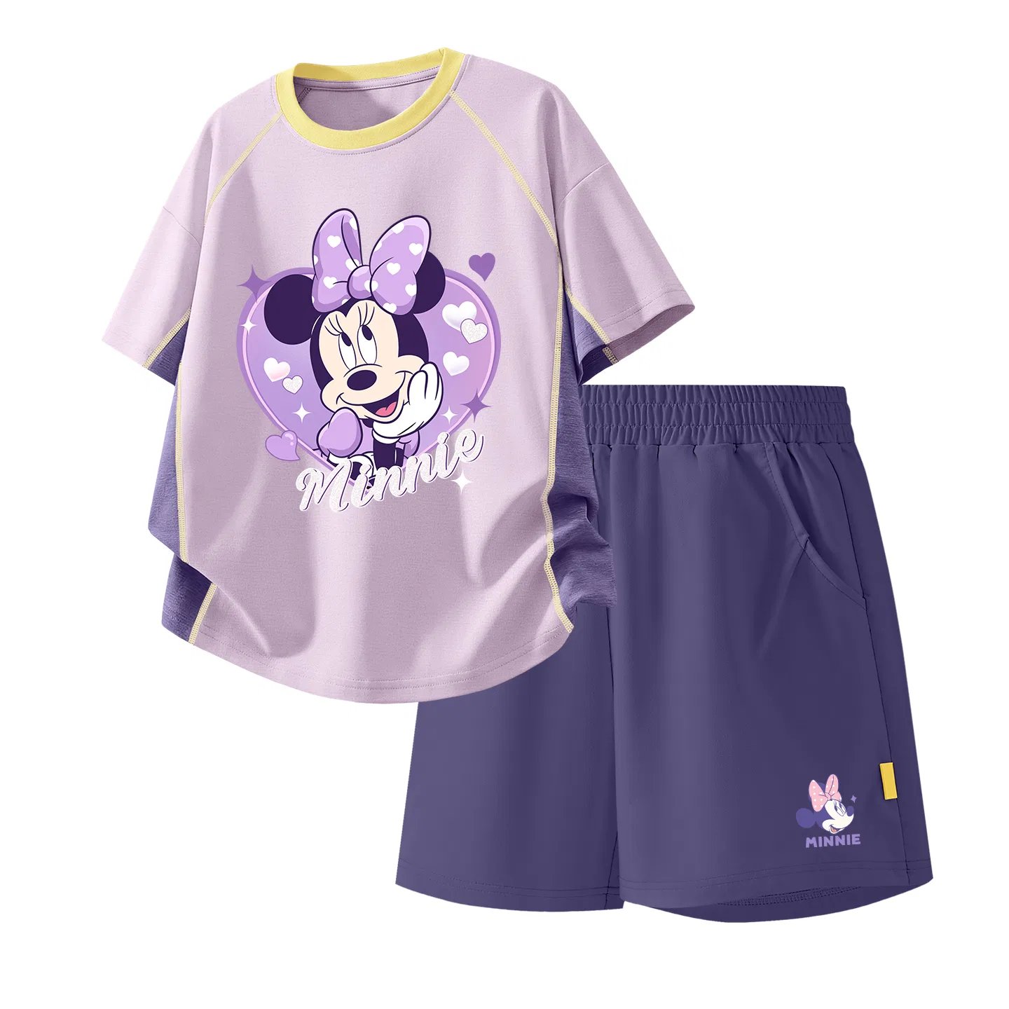 Детский спортивный костюм Casual Sportswear Two Piece Set Disney, Daisy Purple+Daisy Knot K_Bottom Right Mulberry Purple