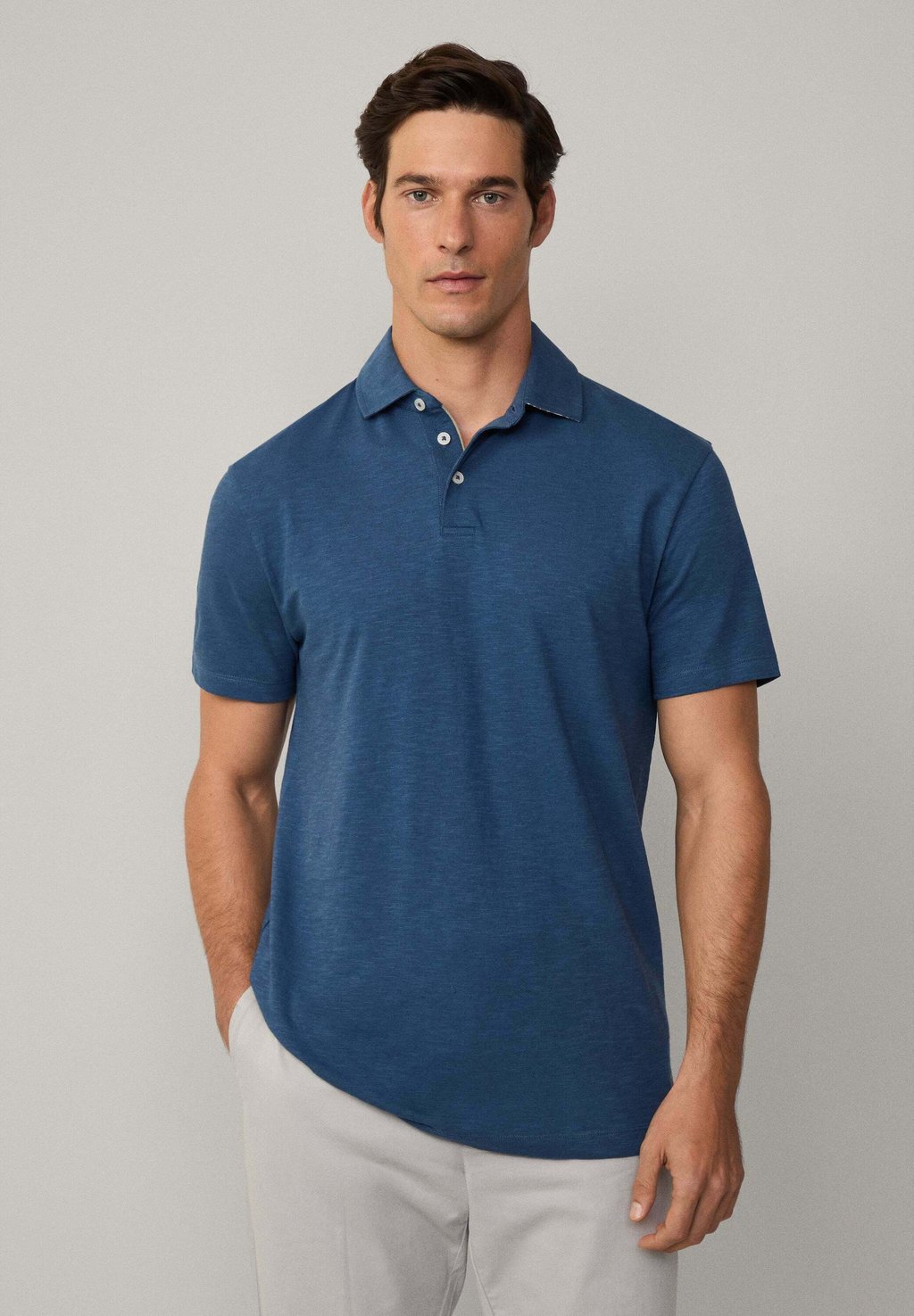 

Рубашка поло SWIM PALM Hackett London, цвет Dark Denim Blue