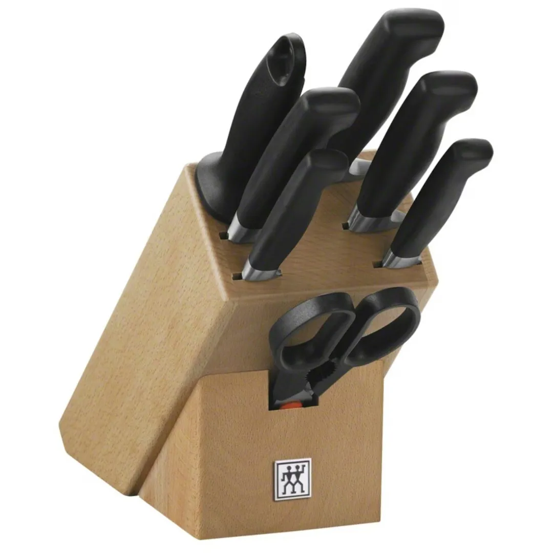 

Блок ножей Zwilling, 8 предметов, четыре звезды, из натурального дерева