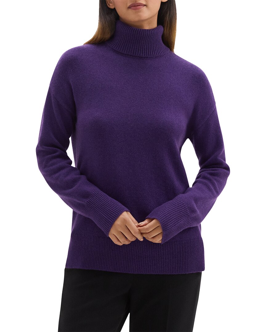 

Теория Свободная водолазка Кашемировый свитер Theory, красный