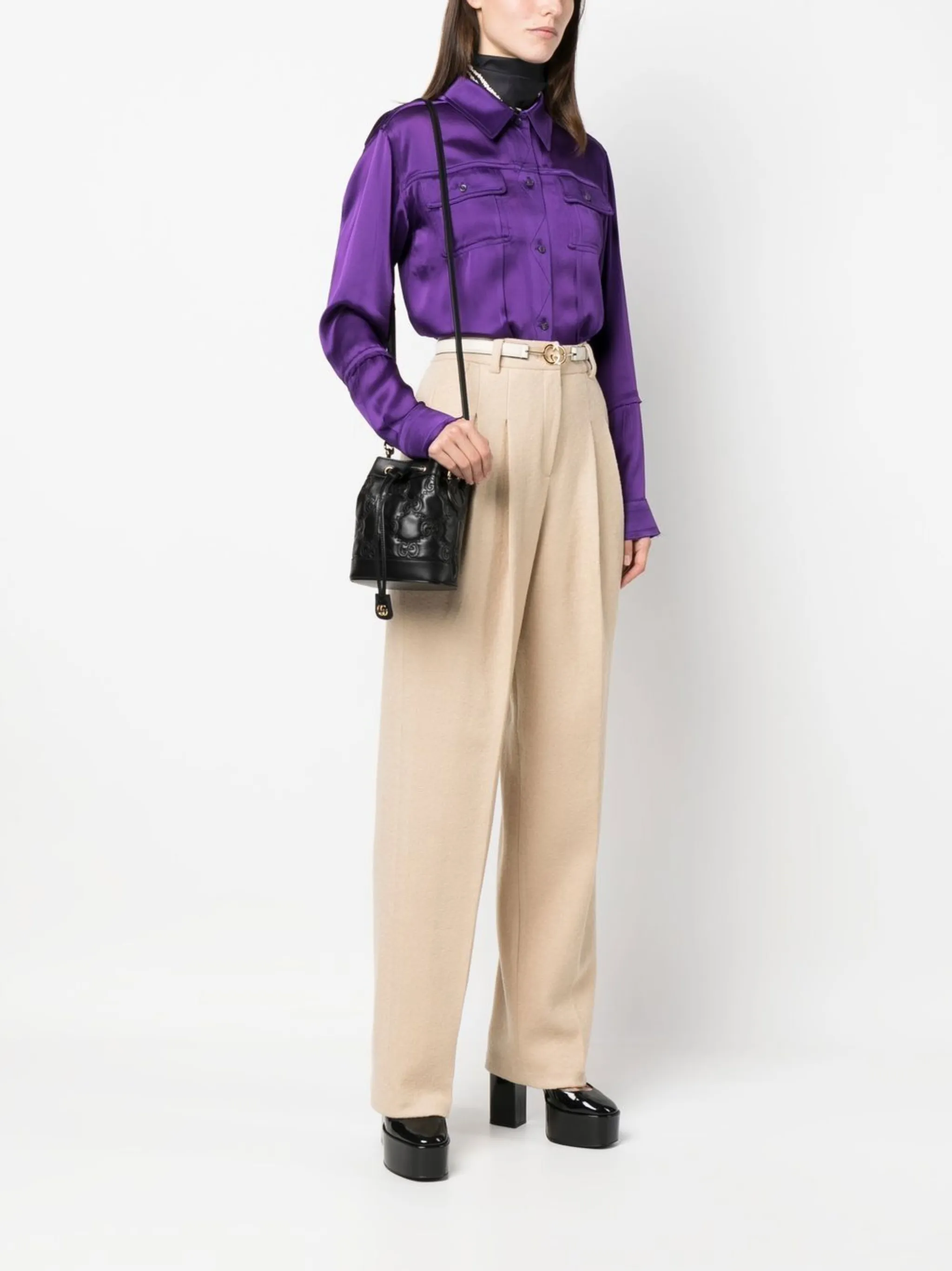 

Сумка-ведро GG matelass Gucci, черный