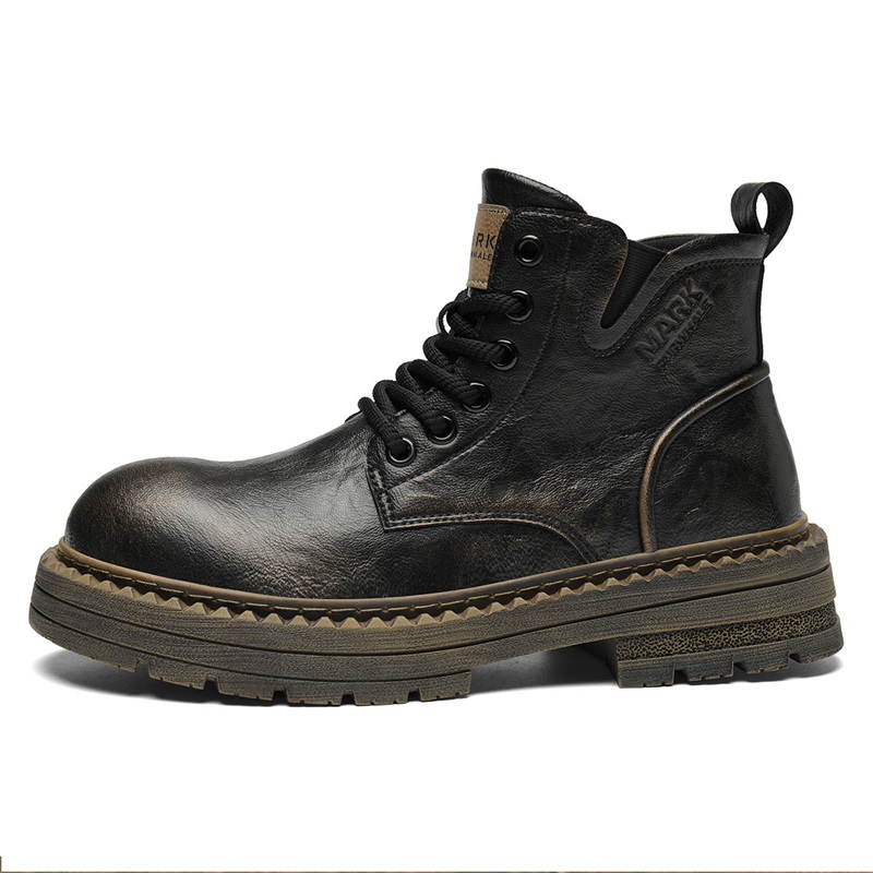 

FAIRWHALE Короткие мартинсы мужские — черные античная медь (хлопок), цвет Black Antique Copper (Cotton)