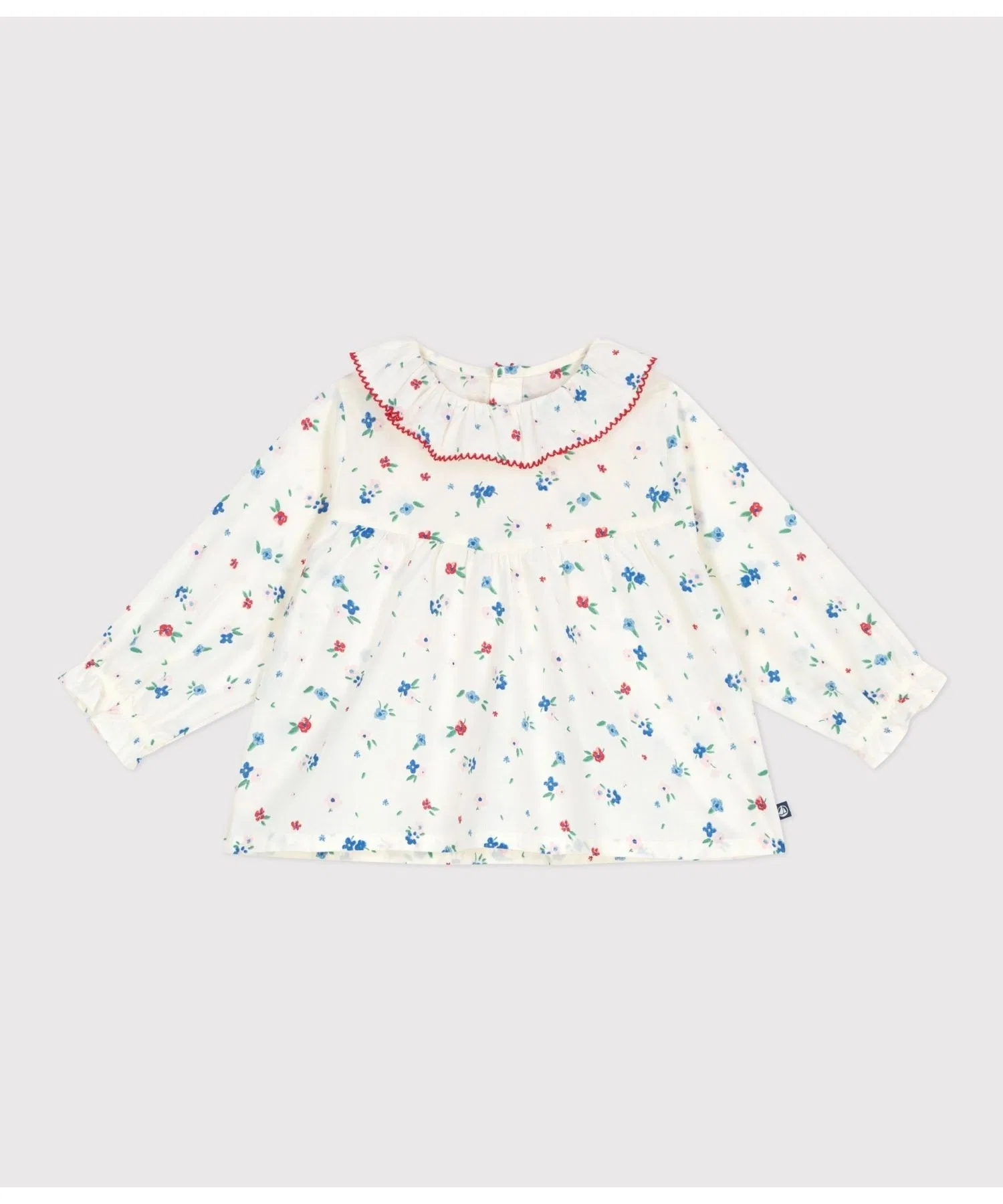 Детская блузка PETIT BATEAU с цветочным принтом и рюшами